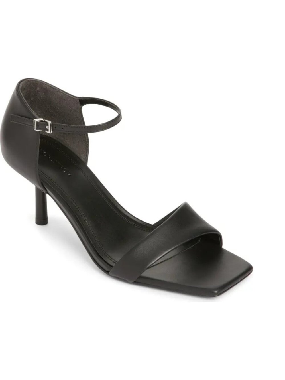 Nordstrom Stanton Ankle Strap Sandal in Black Leather Size 7.5 New in Box